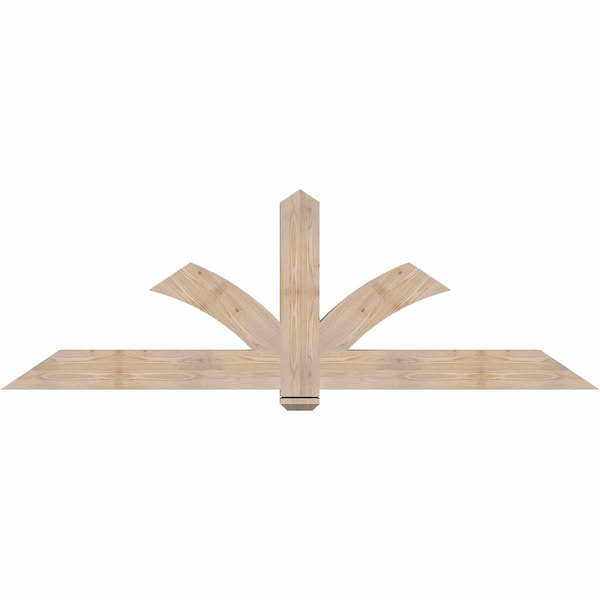 Ekena Millwork Redmond Smooth Timber Gable Bracket, Douglas Fir, 84"W x 28"H x 3 1/2"D x 5 1/2"F, 8/12 Pitch GBW084X28X0406RED00SDF - main